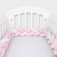 Tresse de lit bébé rose et blanche à Trois brins 