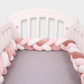 Tresse de lit bébé rose tricolore à 3 Brins 