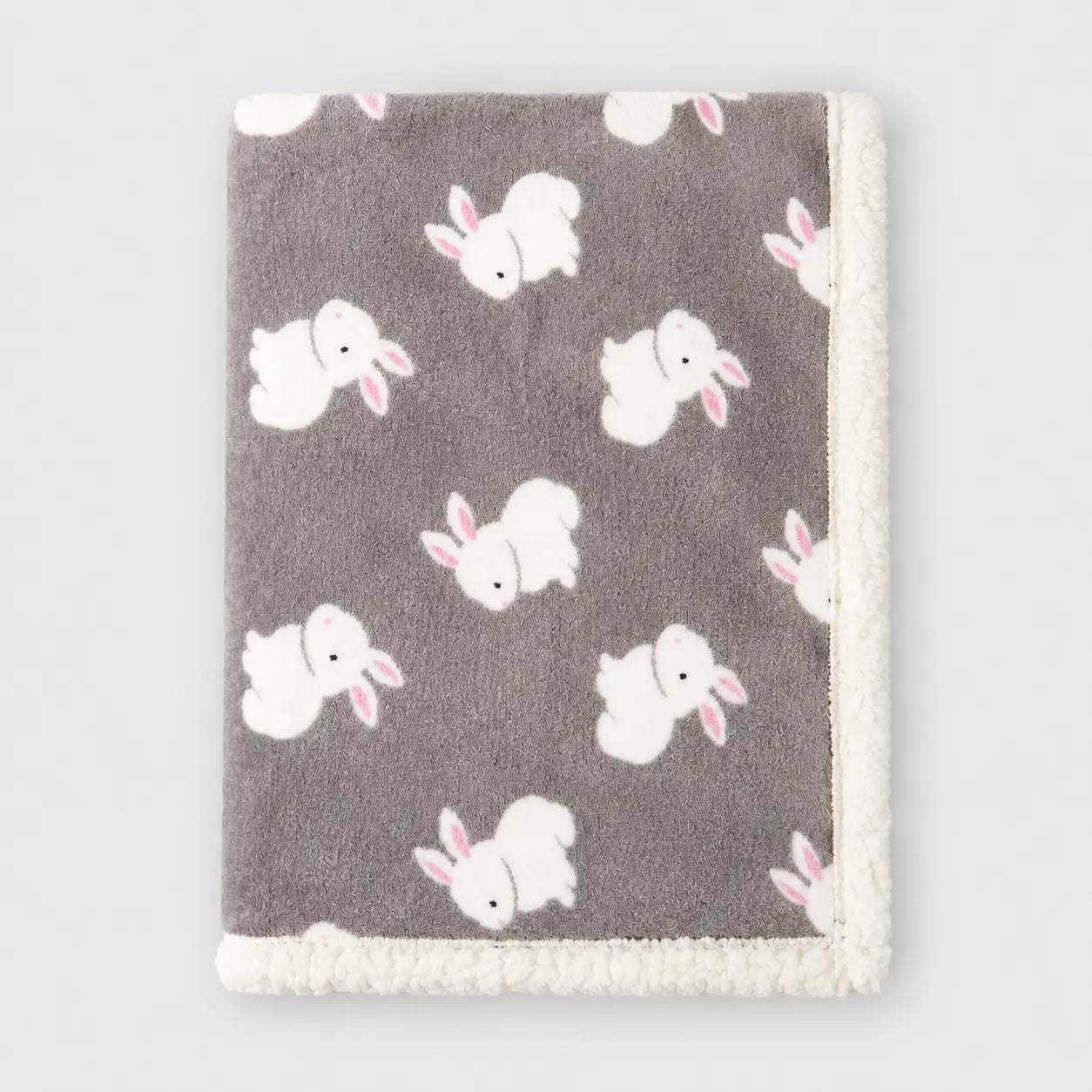 Couverture Polaire Lapin - Hiver 75×100 cm Berceau des Rêves Nid d'ange hiver