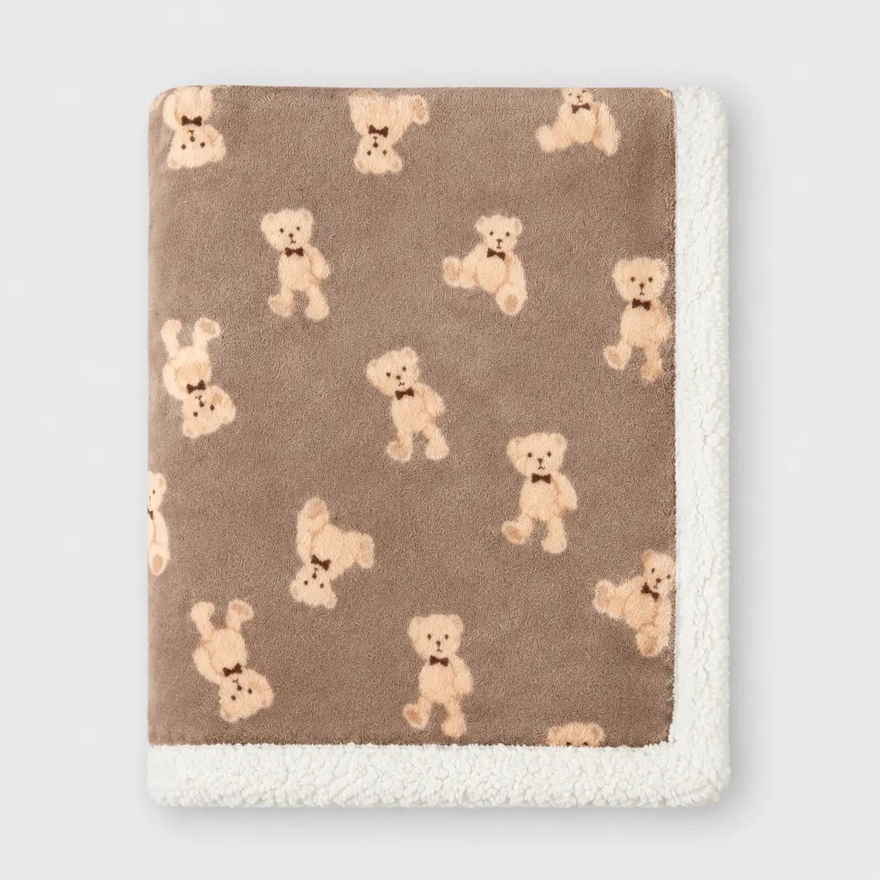Couverture Polaire Ours Café - Hiver 75×100 cm Berceau des Rêves Nid d'ange hiver